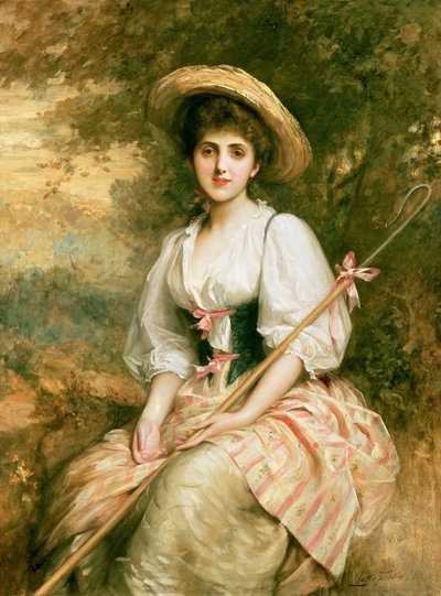 Mevrouw Stuart M. Samuel als Phyllida, de Herderin door Samuel Luke Fildes